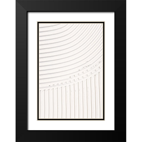 Mud Texture 05 Black Modern Wood Framed Art Print with Double Matting by Pictufy Studio III