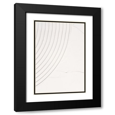 Mud Texture 08 Black Modern Wood Framed Art Print with Double Matting by Pictufy Studio III