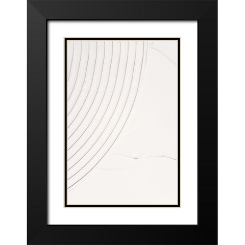 Mud Texture 08 Black Modern Wood Framed Art Print with Double Matting by Pictufy Studio III