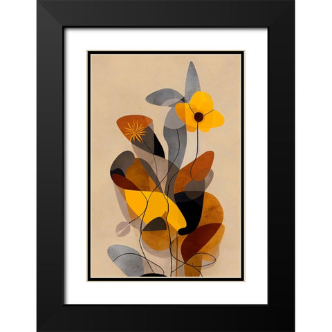 In My Summer Garden Black Modern Wood Framed Art Print with Double Matting by Treechild