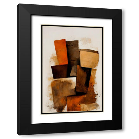 Turf Black Modern Wood Framed Art Print with Double Matting by Treechild