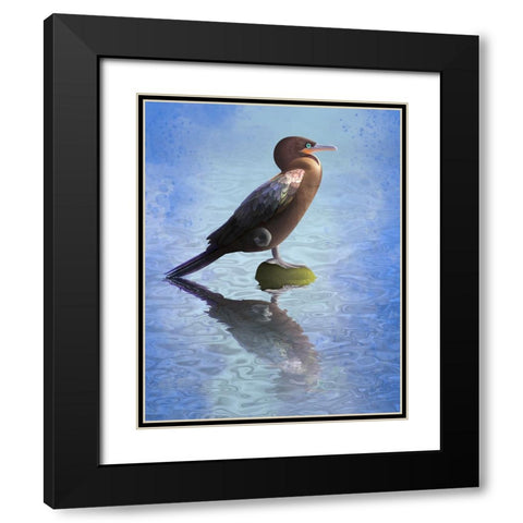 River Bigua Black Modern Wood Framed Art Print with Double Matting by Caballero, Franco