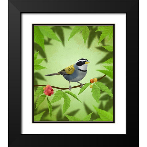 Cerquero de collar Black Modern Wood Framed Art Print with Double Matting by Caballero, Franco