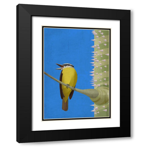 Benteveo Black Modern Wood Framed Art Print with Double Matting by Caballero, Franco