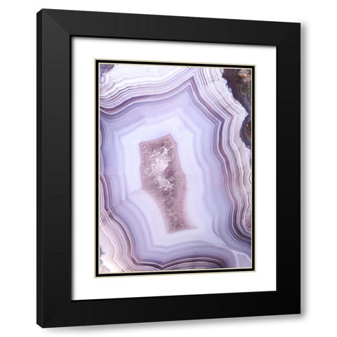 Purple Agate Black Modern Wood Framed Art Print with Double Matting by Pienaar, Kathrin