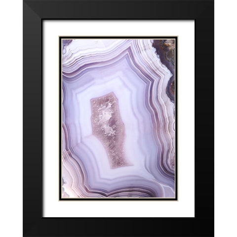 Purple Agate Black Modern Wood Framed Art Print with Double Matting by Pienaar, Kathrin