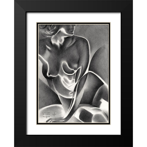 Solarised Roundism - 16-06-22 Black Modern Wood Framed Art Print with Double Matting by Akkers, Corne