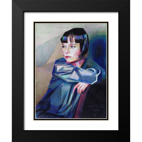 Louise Brooks - 21-10-22 Black Modern Wood Framed Art Print with Double Matting by Akkers, Corne
