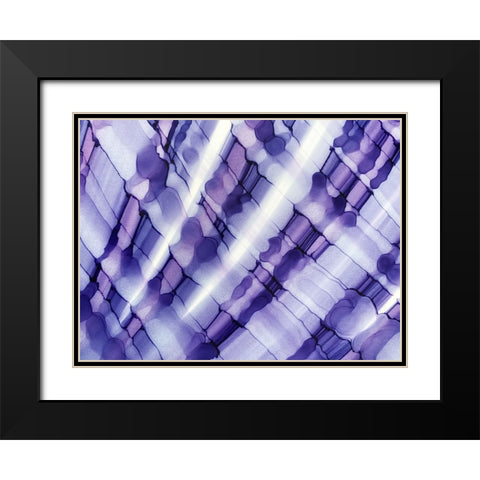 Purple Moon horizontal Black Modern Wood Framed Art Print with Double Matting by Mann, Tara