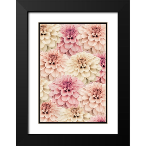 Dahlia Black Modern Wood Framed Art Print with Double Matting by Pienaar, Kathrin