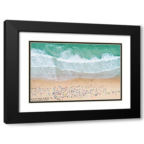 Summer Beach Black Modern Wood Framed Art Print with Double Matting by Pienaar, Kathrin