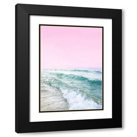 Pink Sky Beach Black Modern Wood Framed Art Print with Double Matting by Pienaar, Kathrin