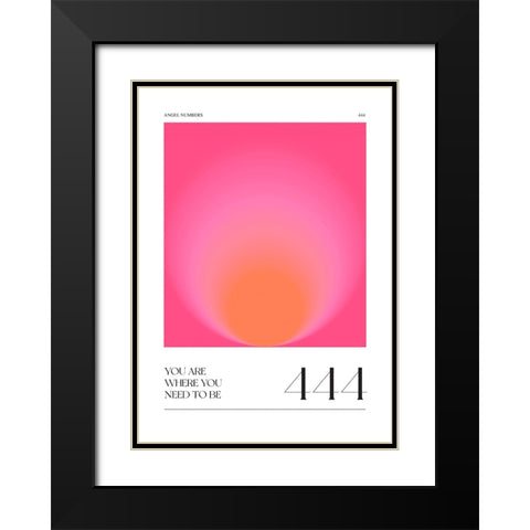 444 Black Modern Wood Framed Art Print with Double Matting by Castillo, Valeria