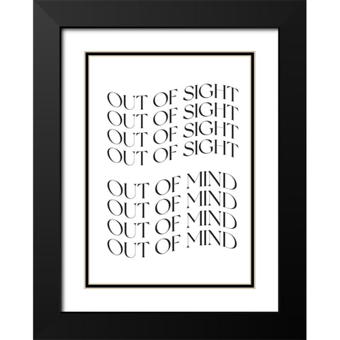 Out of sight - out of mind Black Modern Wood Framed Art Print with Double Matting by Castillo, Valeria