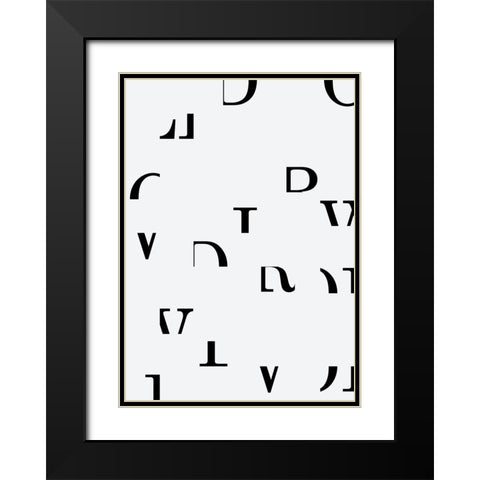World Black Modern Wood Framed Art Print with Double Matting by Grace Agustin, Wendy