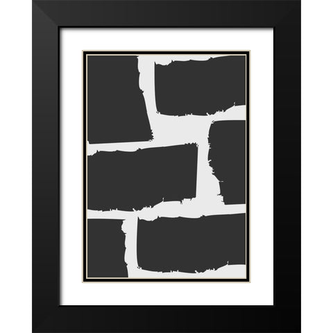 Maze Black Modern Wood Framed Art Print with Double Matting by Grace Agustin, Wendy