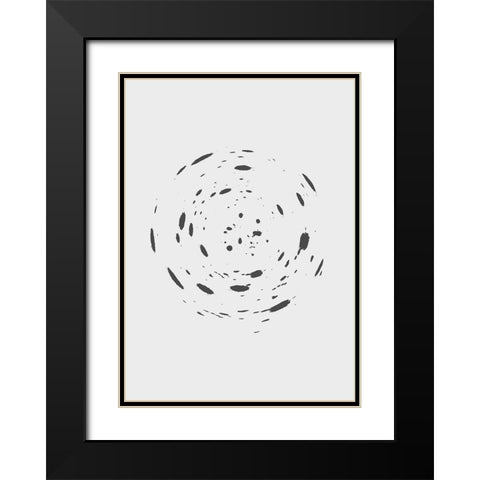 Chaos Black Modern Wood Framed Art Print with Double Matting by Grace Agustin, Wendy