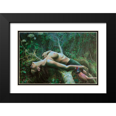 Mother Nature Black Modern Wood Framed Art Print with Double Matting by Akkers, Corne