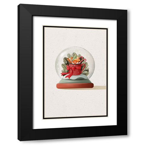 Crystal Ball Black Modern Wood Framed Art Print with Double Matting by Thai, Xuan