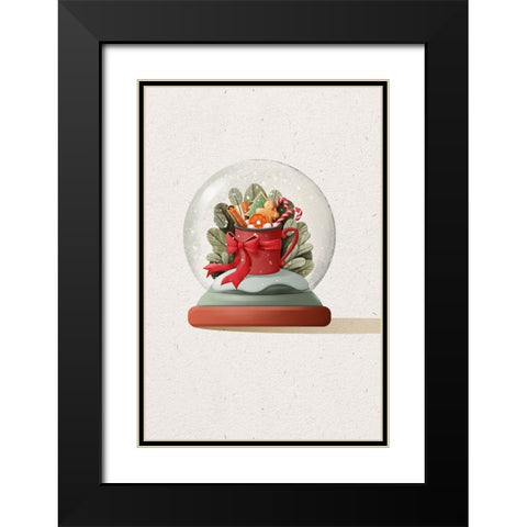 Crystal Ball Black Modern Wood Framed Art Print with Double Matting by Thai, Xuan