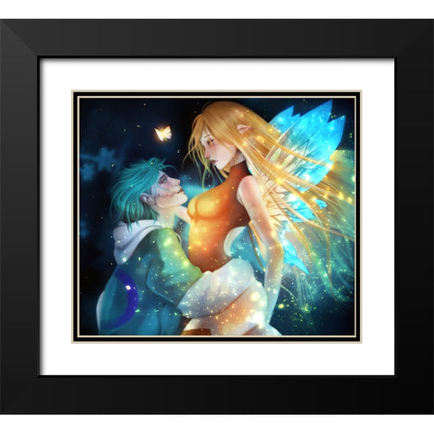 Fairy Tale Black Modern Wood Framed Art Print with Double Matting by Griesel, Jolene