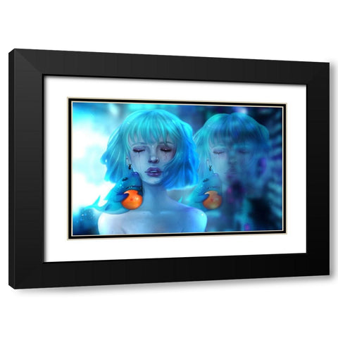 Love for Dragon Ball Z Black Modern Wood Framed Art Print with Double Matting by Griesel, Jolene