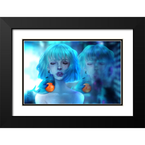 Love for Dragon Ball Z Black Modern Wood Framed Art Print with Double Matting by Griesel, Jolene