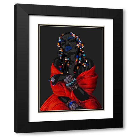 Acodonqua Black Modern Wood Framed Art Print with Double Matting by Amihere, Lord