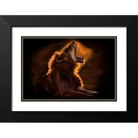 Leo Rougeoyant Black Modern Wood Framed Art Print with Double Matting by Amihere, Lord