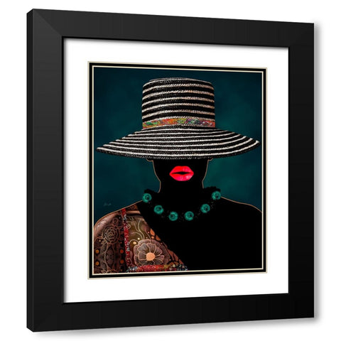 Serwaaquoto Black Modern Wood Framed Art Print with Double Matting by Amihere, Lord