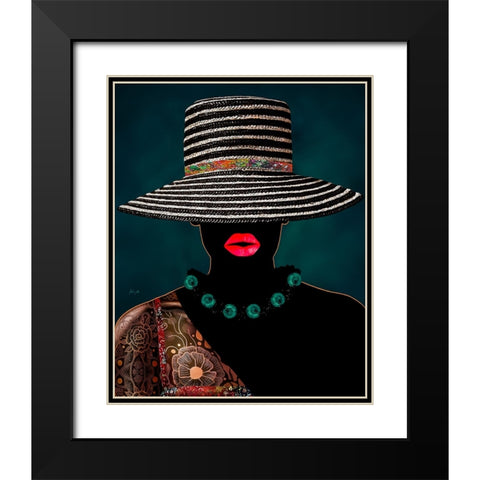Serwaaquoto Black Modern Wood Framed Art Print with Double Matting by Amihere, Lord