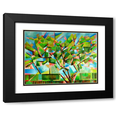 Cubistic Spring at Voorburg - 15-05-22 Black Modern Wood Framed Art Print with Double Matting by Akkers, Corne