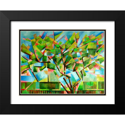 Cubistic Spring at Voorburg - 15-05-22 Black Modern Wood Framed Art Print with Double Matting by Akkers, Corne