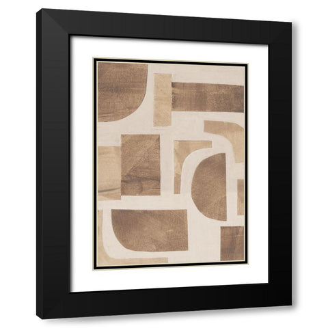Puzzle #2 Black Modern Wood Framed Art Print with Double Matting by Galitsyna, Alisa