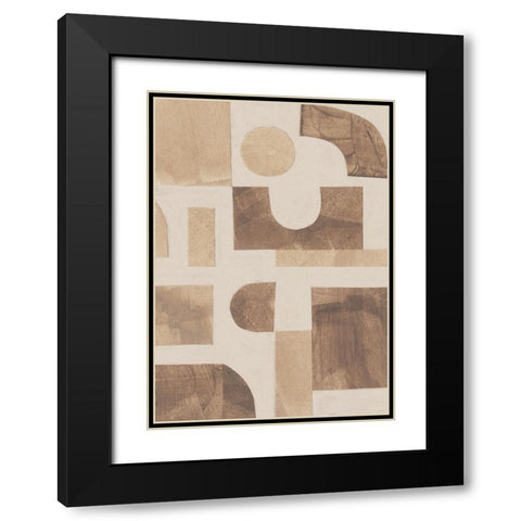 Puzzle #2 Black Modern Wood Framed Art Print with Double Matting by Galitsyna, Alisa