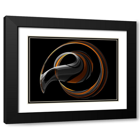 The Golden Spiral Black Modern Wood Framed Art Print with Double Matting by Mystic Number