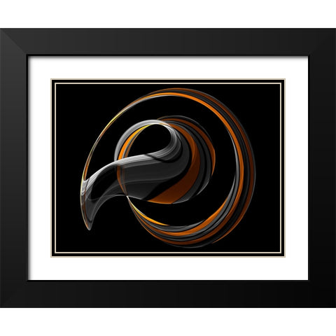 The Golden Spiral Black Modern Wood Framed Art Print with Double Matting by Mystic Number