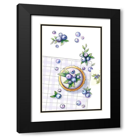 Blueberry Cake Black Modern Wood Framed Art Print with Double Matting by Thai, Xuan