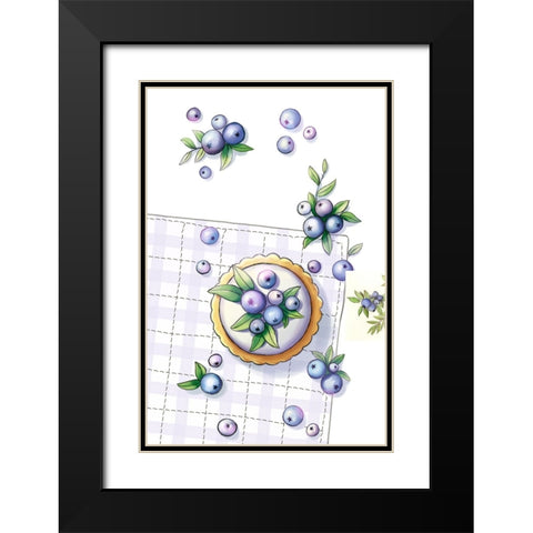 Blueberry Cake Black Modern Wood Framed Art Print with Double Matting by Thai, Xuan