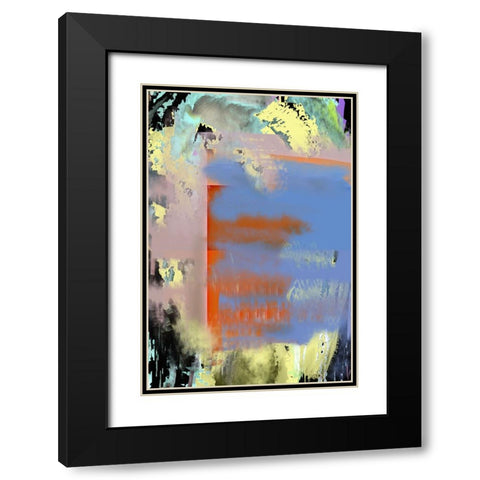Deep Blue Black Modern Wood Framed Art Print with Double Matting by Silva, Dpaulinos
