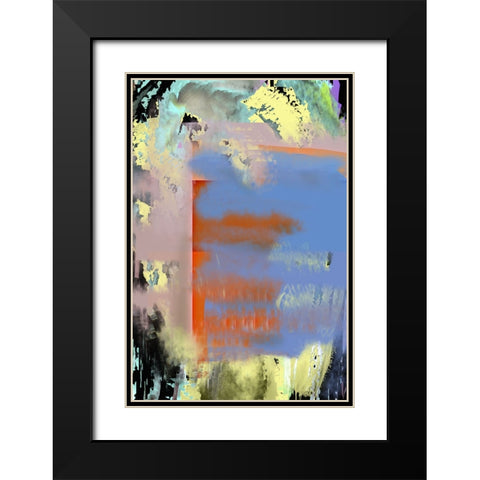Deep Blue Black Modern Wood Framed Art Print with Double Matting by Silva, Dpaulinos