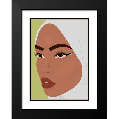 Cat Eyes Black Modern Wood Framed Art Print with Double Matting by Rodrigues, Sabrina
