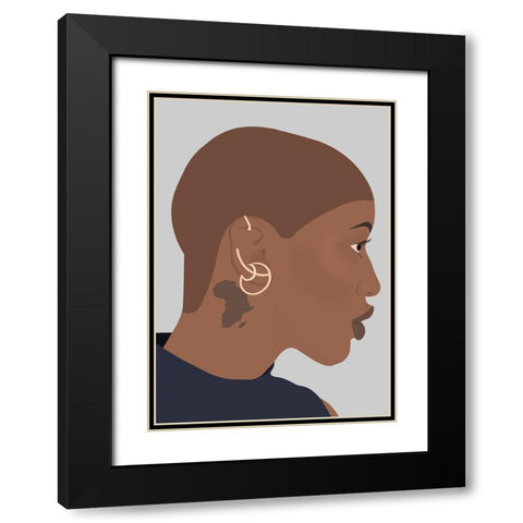 Beautiful Africa Black Modern Wood Framed Art Print with Double Matting by Rodrigues, Sabrina
