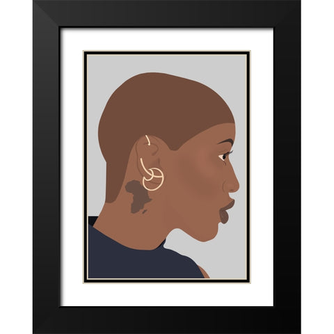 Beautiful Africa Black Modern Wood Framed Art Print with Double Matting by Rodrigues, Sabrina