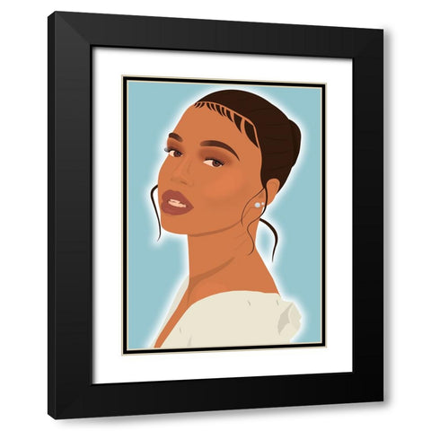 Dazzling Eyes Black Modern Wood Framed Art Print with Double Matting by Rodrigues, Sabrina