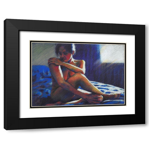 Golden Orange - 29-11-22 Black Modern Wood Framed Art Print with Double Matting by Akkers, Corne