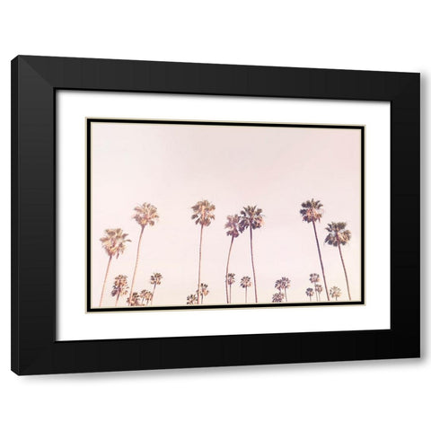 Sunny Cali Palm Trees Black Modern Wood Framed Art Print with Double Matting by Pienaar, Kathrin