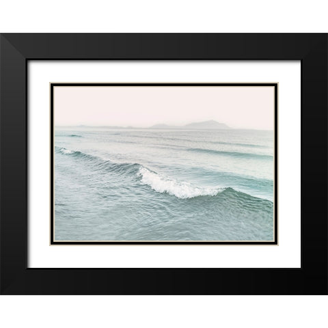 Wave Black Modern Wood Framed Art Print with Double Matting by Pienaar, Kathrin