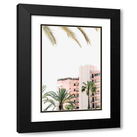 Pink Hotel Black Modern Wood Framed Art Print with Double Matting by Pienaar, Kathrin