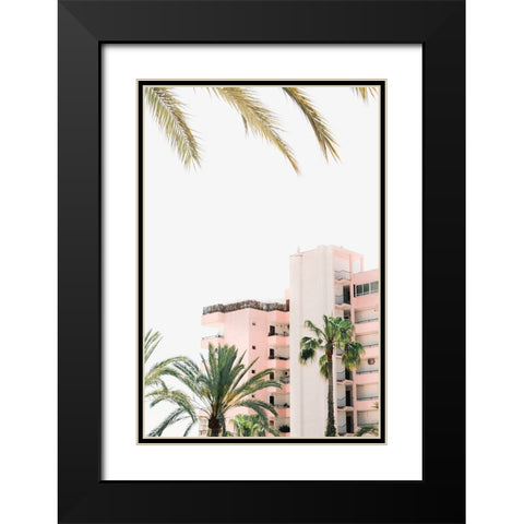 Pink Hotel Black Modern Wood Framed Art Print with Double Matting by Pienaar, Kathrin
